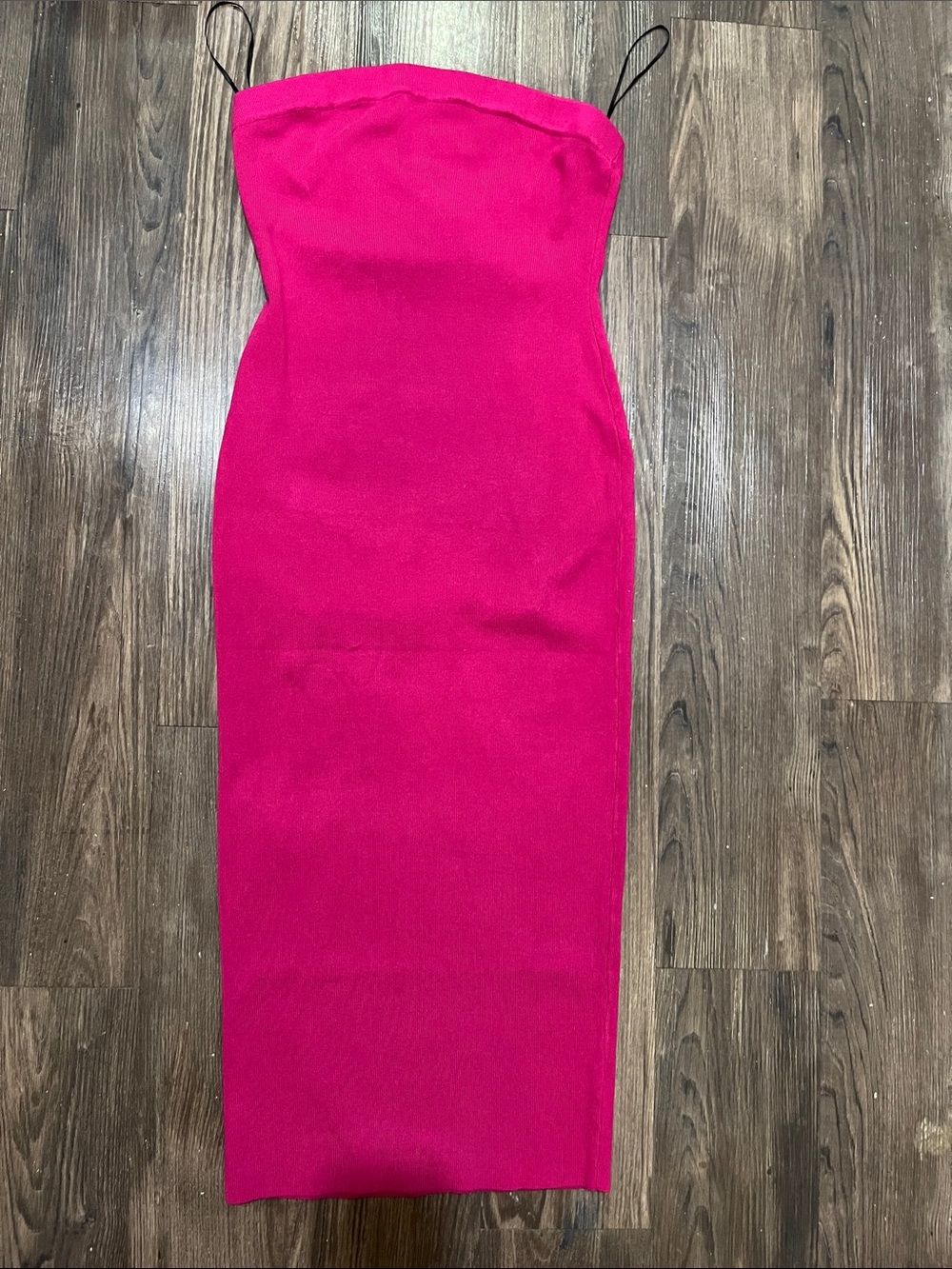 Strapless Fuchsia Sheath Dress